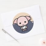 Dobby Cartoon Character Art Classic Round Sticker