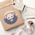Dobby Cartoon Character Art Classic Round Sticker