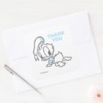 Donald Duck Baby Shower Thank You Square Sticker