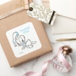 Donald Duck Baby Shower Thank You Square Sticker