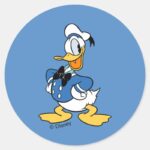 Donald Duck Smile Classic Round Sticker