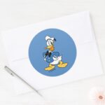 Donald Duck Smile Classic Round Sticker