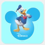 Donald Duck Square Sticker