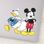 Donald Duck Mickey Fist Bump Sticker