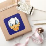 Donald Duck Angry Face Square Sticker