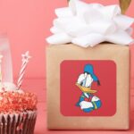 Donald Duck Arms Crossed Square Sticker