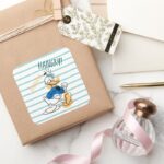 Donald Duck Hangry Hangry Square Sticker
