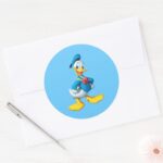 Donald Duck Happy Classic Round Sticker