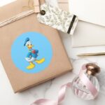 Donald Duck Happy Classic Round Sticker