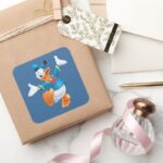 Donald Duck Jumping Square Sticker