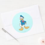 Donald Duck One Hand On Hip Classic Round Sticker