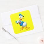 Donald Duck Posing Square Sticker