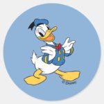 Donald Duck Proud Pose Classic Round Sticker