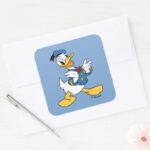 Donald Duck Proud Pose Square Sticker