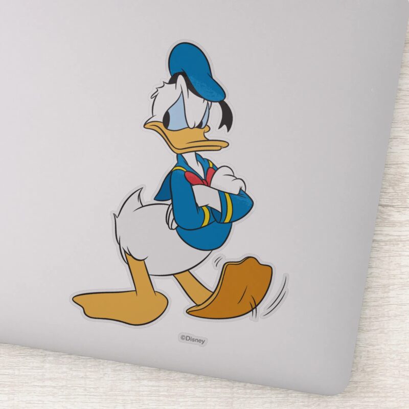 Donald Duck Standing Arms Crossed Sticker