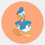 Donald Duck Talking Pose Classic Round Sticker