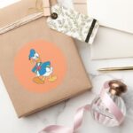 Donald Duck Talking Pose Classic Round Sticker