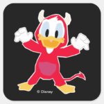 Donald Duck As Devil Square Sticker