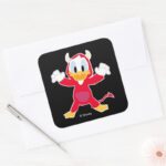 Donald Duck As Devil Square Sticker