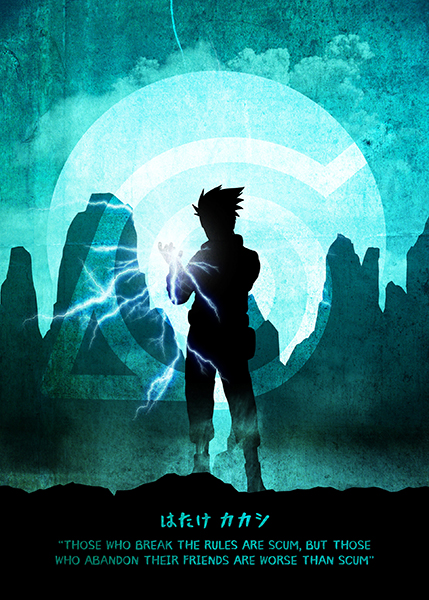 Dont Break the Rules Kakashi Naruto Quote anime Poster