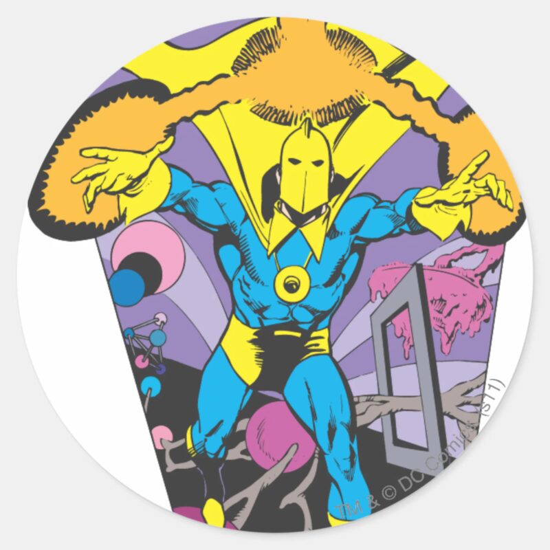 Dr. Fate Manipulates Magic Classic Round Sticker Dr. Fate Manipulates Magic Classic Round Sticker