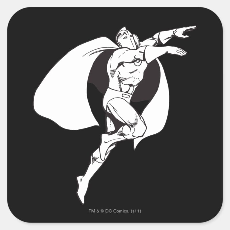 Dr. Fate Soaring Outline Square Sticker Dr. Fate Soaring Outline Square Sticker