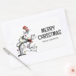 Dr. Seus Cat In The Hat Christmas Gift Tag