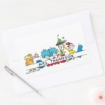 Dr. Seuss Characters Teacher Name Rectangular Sticker