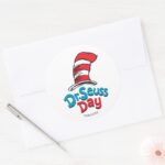 Dr. Seuss Day Classic Round Sticker
