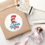Dr. Seuss Day Classic Round Sticker