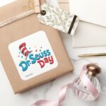 Dr. Seuss Day Confetti Square Sticker