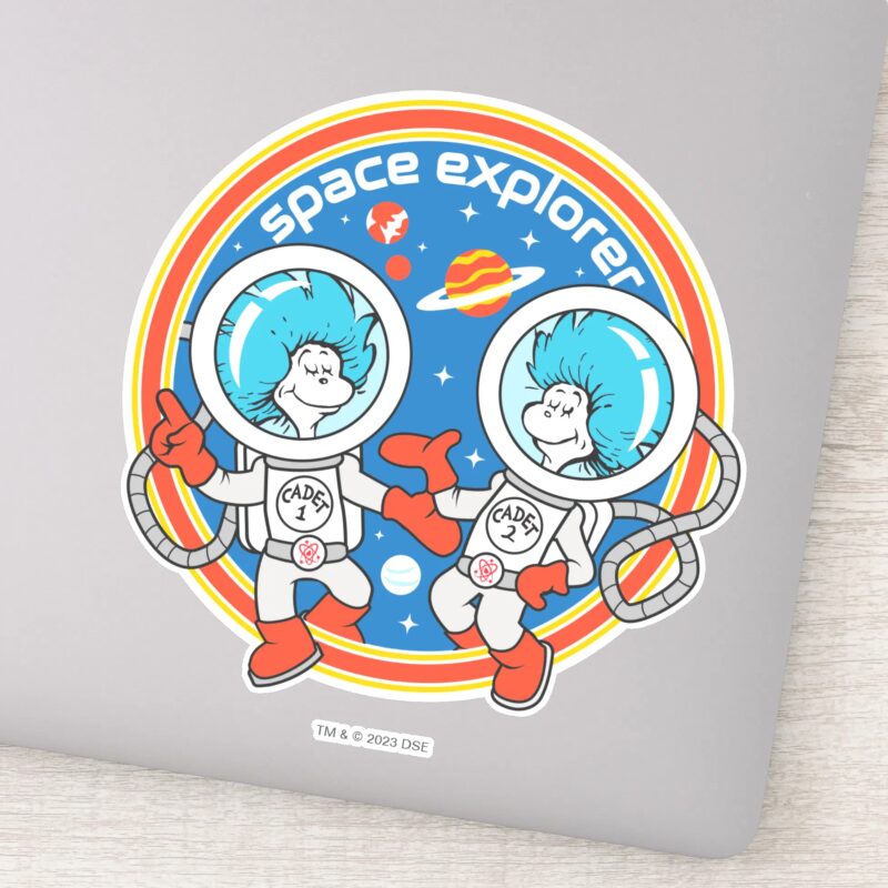 Dr. Seuss Cadet One Cadet Two Space Explorer Sticker Dr. Seuss Cadet One Cadet Two Space Explorer Sticker