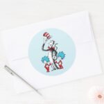 Dr. Seuss Cat In The Hat Thing One Thing Two Classic Round Sticker