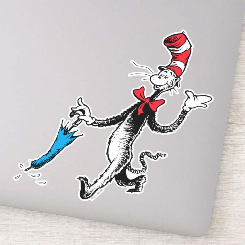 Dr. Seuss Cat In The Hat Umbrella Walk Sticker