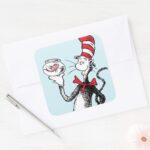 Dr. Seuss Cat In The Hat Krinklebine Square Sticker