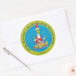 Dr. Seuss Grinch Christmas Roast Beast Classic Round Sticker