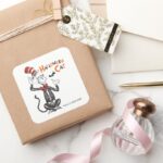 Dr. Seuss Halloween Cat In The Hat Square Sticker