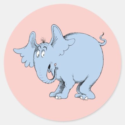 Dr. Seuss Horton Hears Whos Classic Round Sticker