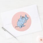 Dr. Seuss Horton Side Look Classic Round Sticker