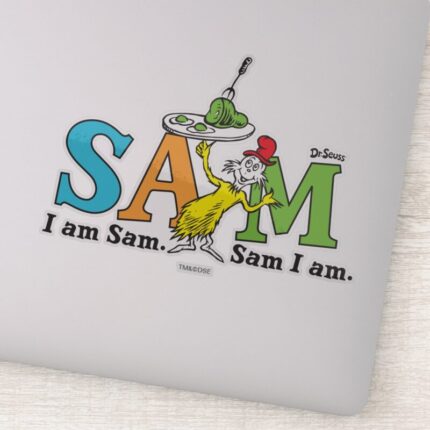 Dr. Seuss I Am Sam. Sam I Am. Sticker