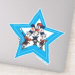Dr. Seuss Little Cats USA Hats Graphic Sticker