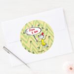 Dr. Seuss Sam I Am Holding Sign Classic Round Sticker