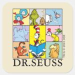 Dr. Seuss Stories Graphic Square Sticker