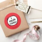 Dr. Seuss Thing One Thing Two I Know Things Classic Round Sticker