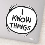 Dr. Seuss Thing One Thing Two I Know Things Sticker