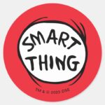 Dr. Seuss Thing One Thing Two Smart Thing Classic Round Sticker