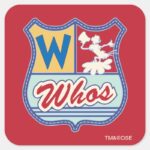 Dr. Seuss Who Ville Whos Crest Square Sticker