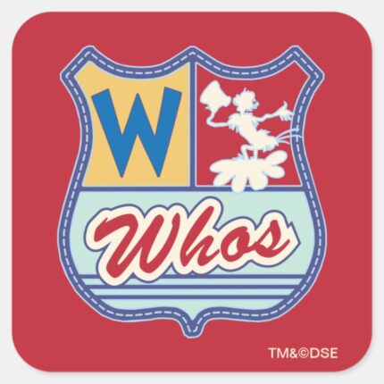 Dr. Seuss Who Ville Whos Crest Square Sticker