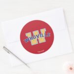 Dr. Seuss Who Ville Athletic Logo Classic Round Sticker