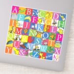 Dr. Seusss ABC Colorful Block Letter Pattern Sticker